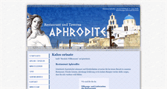 Desktop Screenshot of aphrodites-speisen.de